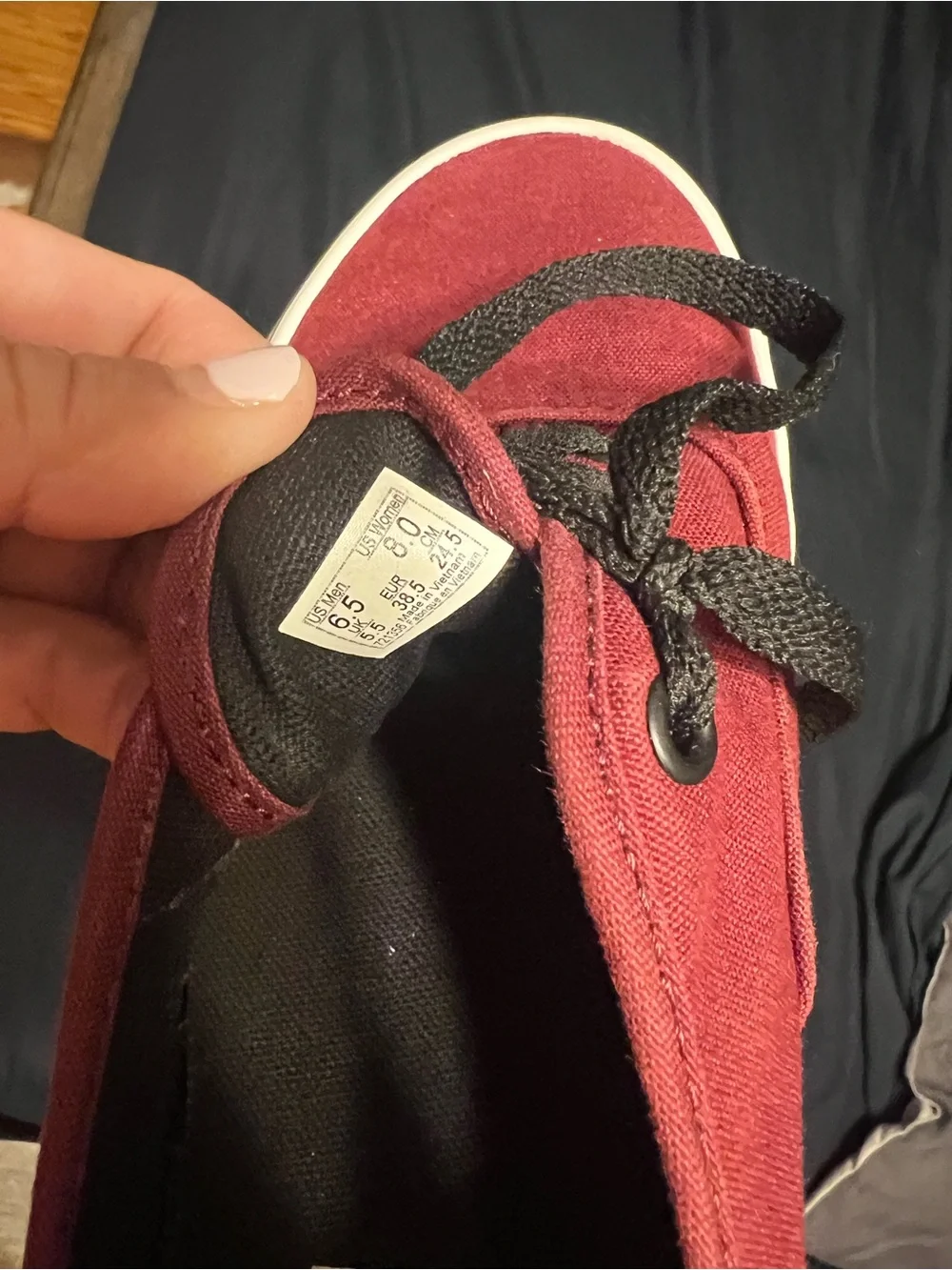 Vans Maroon Canvas Low-Top Classic